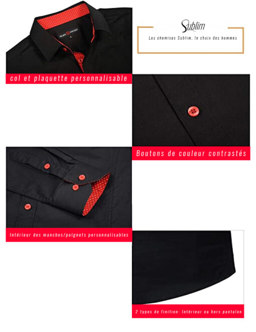 chemise, classe, classy, propre, affaire, personnalisable, polyester, couleurs, logo, légère, manche inversé